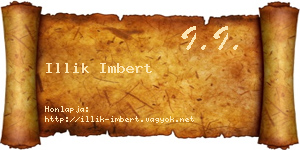 Illik Imbert névjegykártya